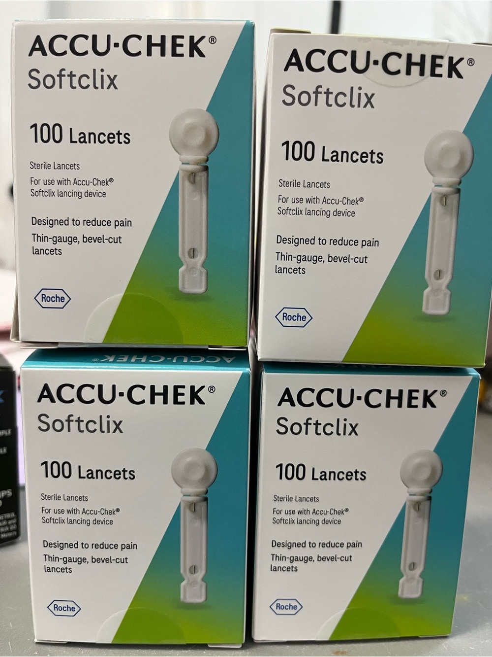 Accu Chek Soft Clix 4 boxes. New. Lancets
